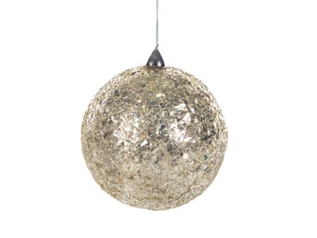 Прикраса декоративна куля срібло 10см