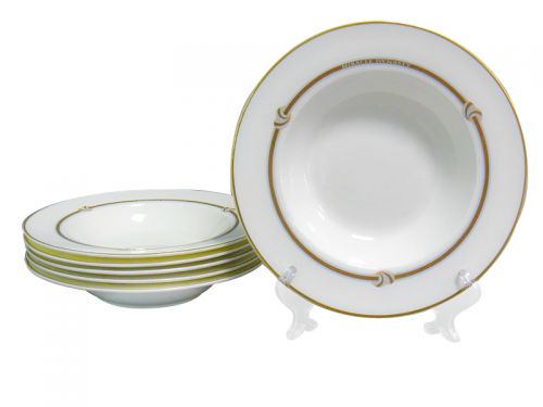 Набір тарілок з 6шт кістяний фарфор 23см