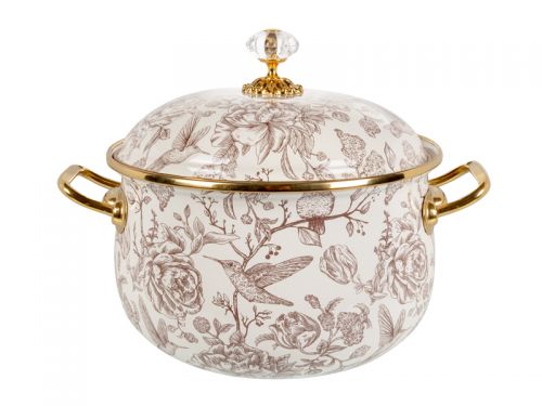 КАСТРУЛЯ ЕМАЛЬОВАНА "BIRD" ELMANI З КРИШКОЮ 3,8Л 20СМ