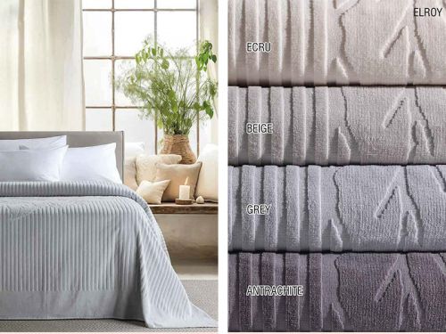 Покривало Elroy 220х240 см бавовна Ecru