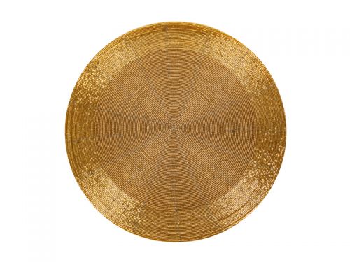 Плейсмат бісер 35см золото