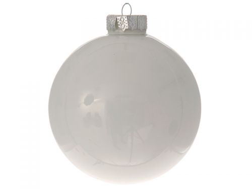 Набір з 8-ти ялинкових куль 6см білий