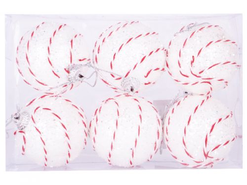 Набір ялинкових кульок 6 шт, 6см