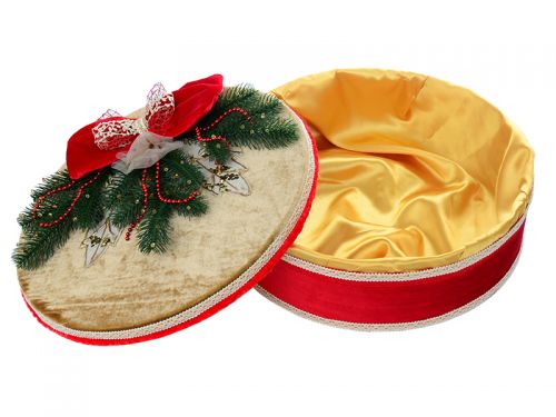 Подарункова коробка з червоним бантом "Червоний маскарад"