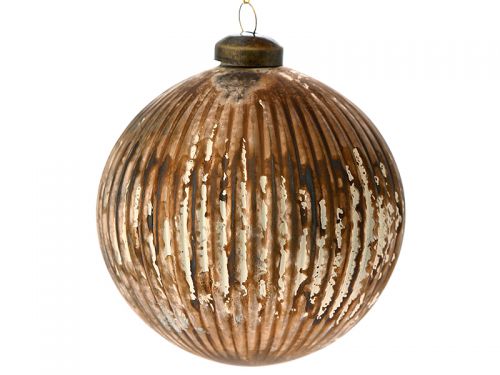 Набір з 2-х різдвяних куль з глітером капучино 10см