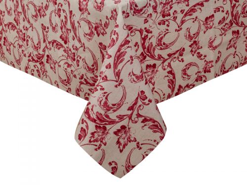 Скатертина водовідштовхувальна "Ornamental" бордо 140х240см