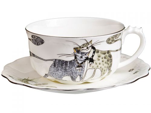 Чайний набір "Коти" 2 пр. 400 мл