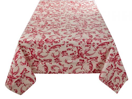 Скатертина водовідштовхувальна "Ornamental" бордо 140х240см