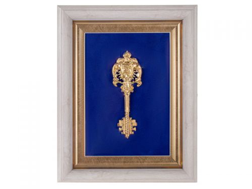Сувенір "Ключ" синій (білий багет)