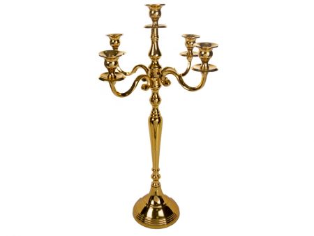 Підсвічник 5-ти ріжковий алюміній 65см