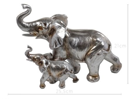 Фігурка декоративна «Пара слонів» 25,5х12,5х21 см