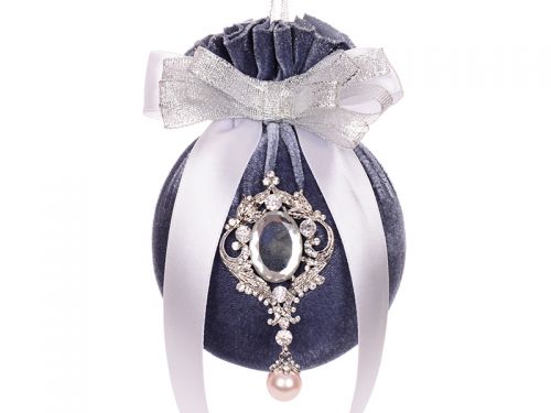 Ялинкова куля Ø 10 см з брошкою 