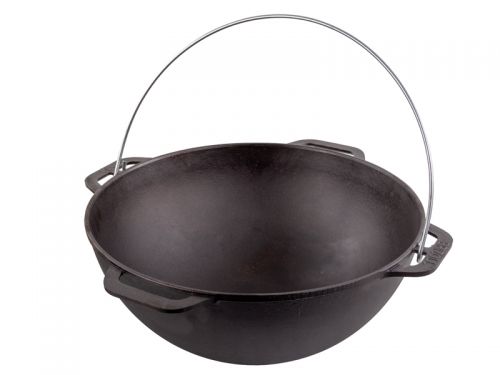 Казан азiатський чавунний з чавунною кришкою - сковородою ТМ "BRIZOLL" 15 л "Азiя"