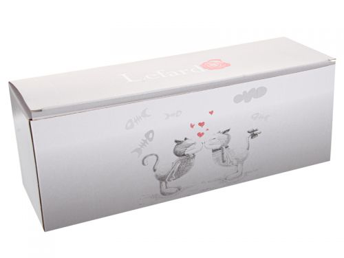 Набір банок для сипких з бамбуковою кришкою "Коти" 450мл 10х10х11см