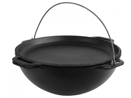 Казан азіатський чавунний з чавунною кришкою-сковородою TM BRIZOLL 12 л Азія