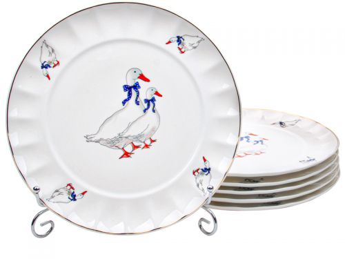 Набір тарілок "Гусі" 6 шт. 26 см.