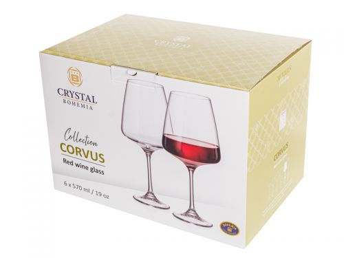 Набір келихів для вина "CORVUS" 570 мл 6 шт