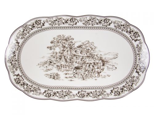 Столовий набір 10 предметів «Вінтаж» (4 салатники 12 см, 2 салатники 16,5 см, тарілка 20 см, тарілка