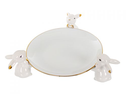 Блюдо для торта "Кролики" 19см