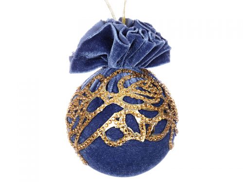 Ялинкова куля Ø 8 см c золотою прикрасою 