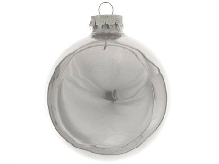 Набір з 8-ти ялинкових куль 6см срібло