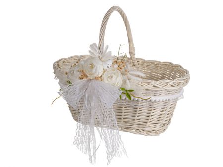 Задекорований кошик мереживо 37х16х38 см(Пасхальний кошик/Ручна робота)