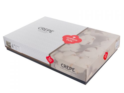 Комплект постільної білизни "Crepe Vison" візон, креп євро 200X220 см + 2н.50X70 см