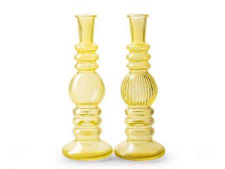 Набір із 2 свічників Yellow висота 23 см, діаметр 8,5 см