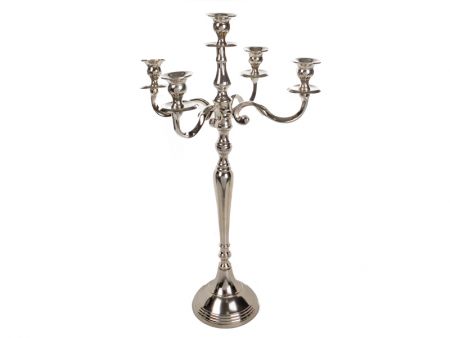 Підсвічник 5-ти ріжковий алюміній 65см