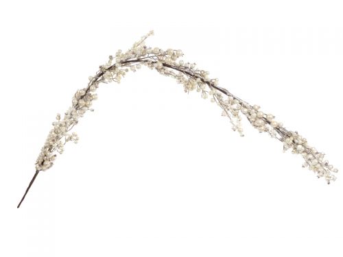 Гілка декоративна 150 см біла (пластик/папір)
