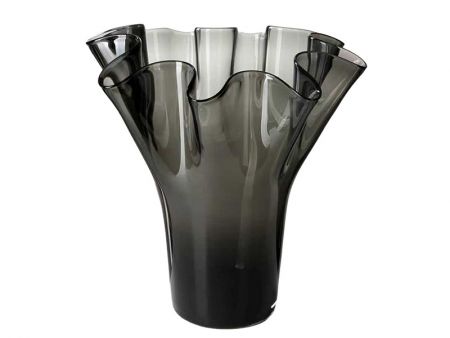 Ваза Tissue Grey h30 d 21 см