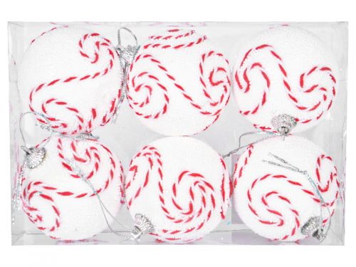 Набір ялинкових кульок 6 шт, 6см