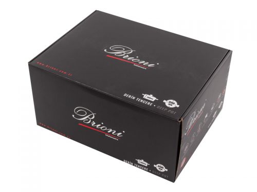 Каструля Brioni антипригарна "Royal Stone Ti̇gereye Gold" 20 см, 3 л., 3,5 мм товщ.