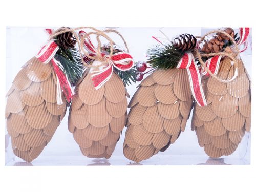 Набір ялинкових прикрас 4шт, 6х12см