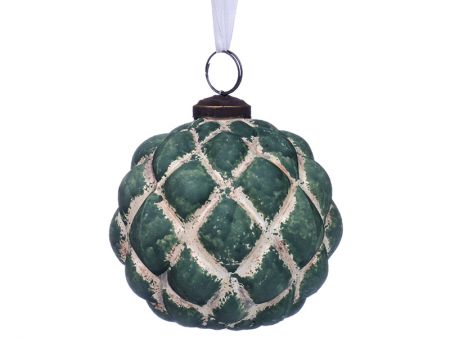 Ялинкова іграшка 10см зелене золото