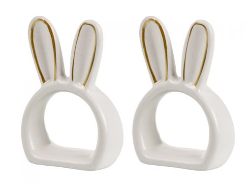 Набір кілець для серветок з 2 шт "Вушка "золото 8,8х5,5х4,5 см