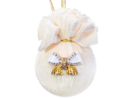 Ялинкова куля Ø 8 см з аксесуаром бант 