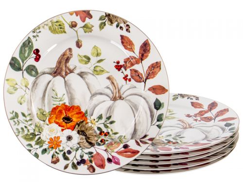 Набір тарілок "Осінній урожай" 6 шт 27 см