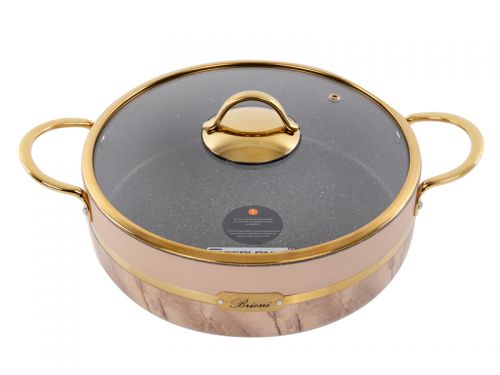 Набiр з 4 пр. Brioni "Selection Plus Biege" (Каструля 18 см 2,1 л/каструля 20 см 2,7 л/ сковорода 26