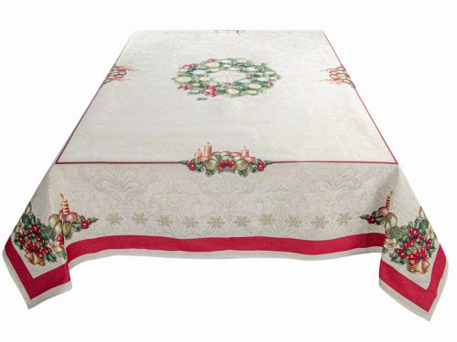 Скатертина гобеленова "Corona Natale" 140x140 см