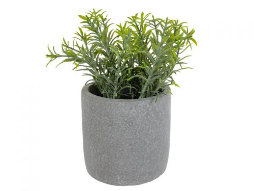 Штучна рослина Розмарин зелений 19х10х10 см (шовк штучний/ пластик/ цемент)