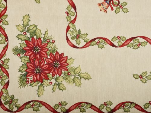 Скатертина гобеленова новорічна 137х240 см