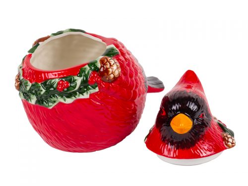 Банка для зберігання "Червоний Кардинал" 25х15,5х22,5 см (кераміка)