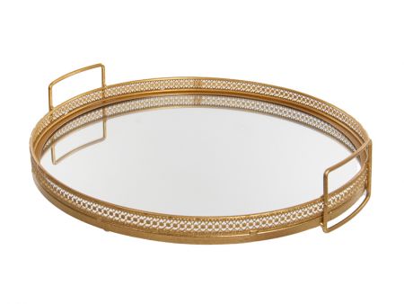 Піднос 39,5х8,5см. (метал/скло)