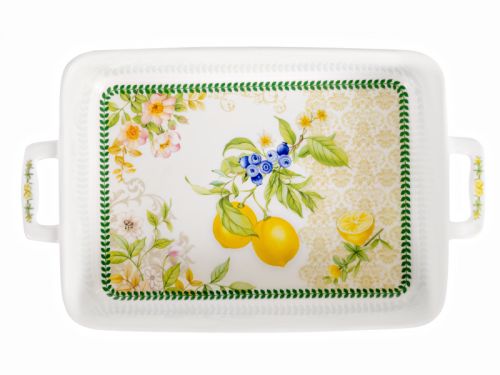 Блюдо з ручками "Лимон" 32,6х19х6 см