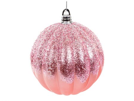 Декоративна прикраса 30 см матовий рожевий (пластик)