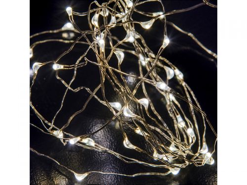 Світлодіодна гірлянда 100 MICRO LED 5м, срібно-білий світ