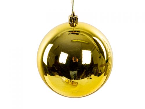 Набір ялинкових прикрас 4 штук 10 см золото (пластик)