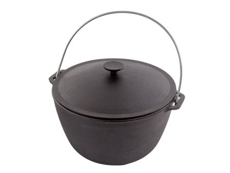Казан туристичний чавунний з чавунною кришкою ТМ 