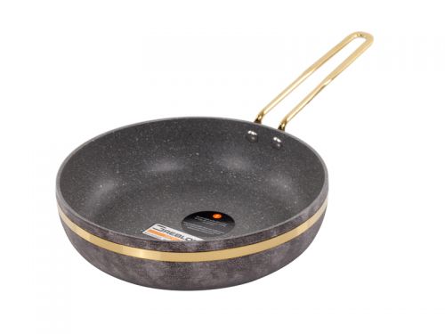 Набiр з 4 пр. Brioni "Royal Stone Sandstone gold" (Каструля 18 см 2,5 л/ каструля 24 см 5 л/ сковоро